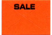 Red/Black SALE Label for the 18-6 Labeler comes with security cross cuts.